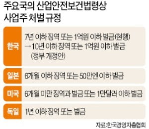 美·獨, 안전규정 '고의적 위반' 때만 사업주 처벌