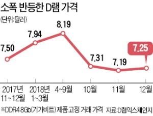 D램 가격 '깜짝 반등'했지만…내년 전망 여전히 '흐림'