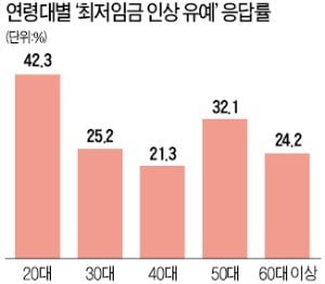 고용쇼크 20대 "최저임금 인상 유예해야"