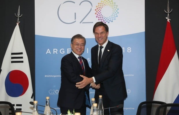 'G20' 문재인 카지노 블랙잭, 마르크 루터 네덜란드 총리와 양자회담