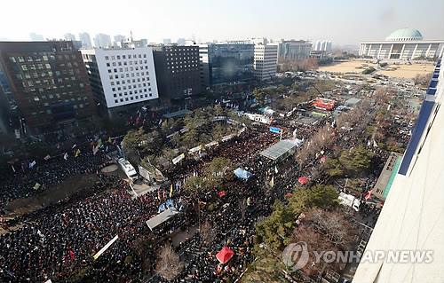 "카풀 반대" 전국 택시 절반 멈춰…서울 운행률 60%·경인 40%대