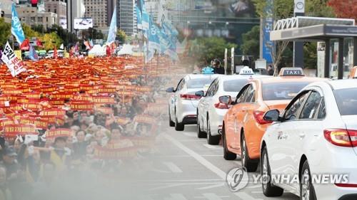 경찰, '택시집회' 국회 에워싸기·마포대교 점거 엄정대응