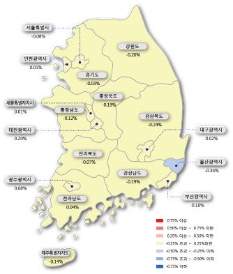 서울 아파트 6주 연속 하락…상승지역 한 곳도 없어