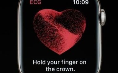 애플워치, 심전도 측정 업데이트…손가락 대면 심장상태 파악
