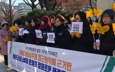 '한일 위안부 합의' 3주년…"日, 공식사죄·법적 배상해야"