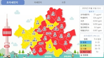 서울 초미세먼지 주의보 발령…외출 자제·마스크 필수