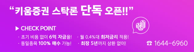 한종목 100% 집중투자 가능! 키워드림론 이용 고객에게는 특급 혜택이? 월 0.4%대 최저금리 적용!