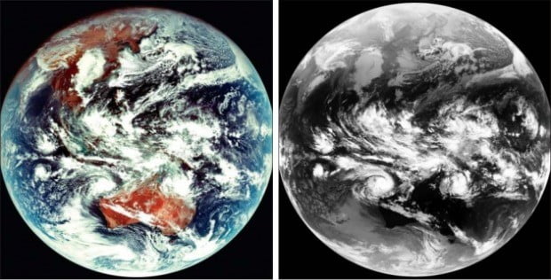 천리안 위성 2A호가 보내온 첫 지구 사진 