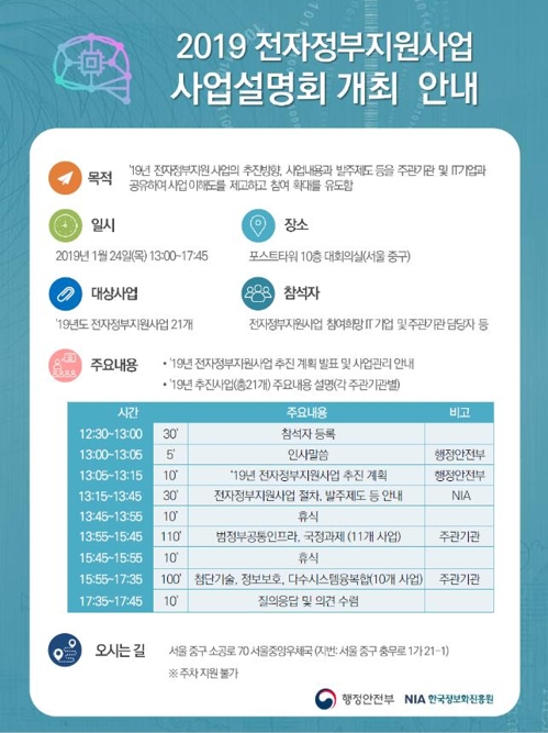 올해 전자정부 사업에 870억원 투자…24일 사업설명회