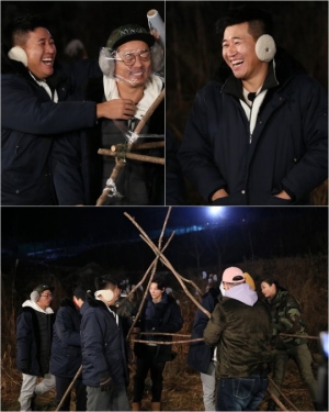 '1박 2일' 김종민, 볏짚 침대+비닐랩 텐트 &#39;야외취침 끝판왕&#39; 도전