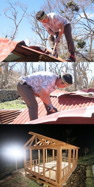 ‘정글의 법칙’ 김병만, 스태프 힘모아 북마리아나 태풍 피해지역 집수리