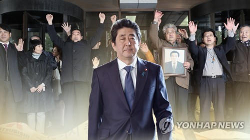 아베 '징용 여론전' 먹혔나…日국민 80.9% "강경대응 지지"