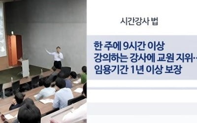 "전국 대학들 강사법 적용 소극적…오히려 대량해고 계획"