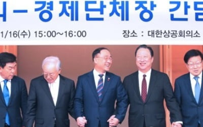 경제단체 만난 홍남기 "경제활력 최우선…경제계 지적 정책반영"