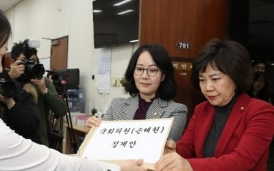 한국당, 손혜원 징계안 국회제출…"투기·문화재지정 압력의혹"