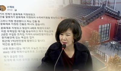 손혜원 "검찰수사 요청하겠다…단, 조합·건설사 조사 응해야"