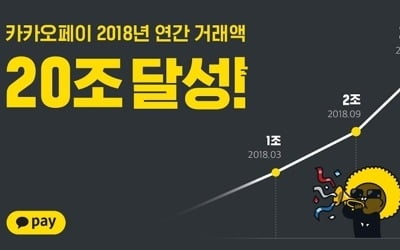 카카오페이 "2018년 연간 거래액 20조 달성"