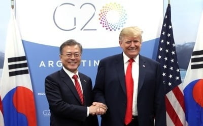 靑 "트럼프, G20 한미정상회담서 방위비 분담금 액수 특정 안해"