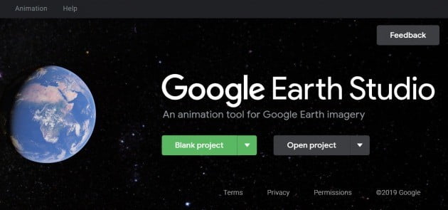 구글 어스 스튜디오 초기화면. / 출처=홈페이지 화면갈무리
