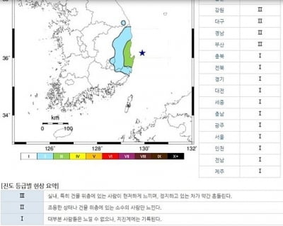 포항지진, 육지서 50㎞ 떨어진 곳서 발생…"PK·강원서도 감지"