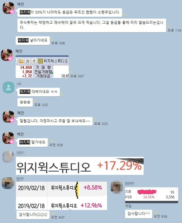 【위지윅스튜디오 +20%↑】안전한 우량주 탑픽 “작정하고 매수해라!!”