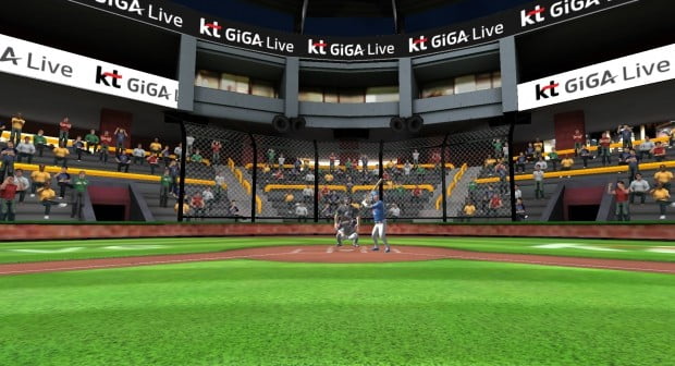 KT가 MWC 2019에서 공개할 계획인 콘텐츠 'VR스포츠' 야구편 모습/사진=KT