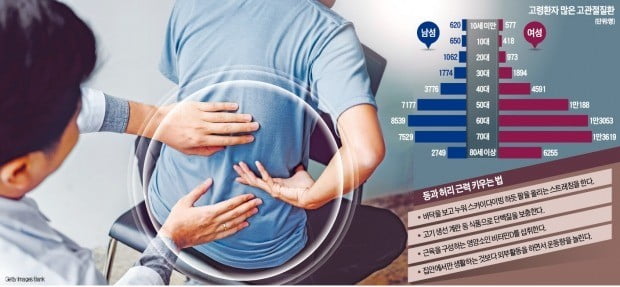 허리 굽힌채 걷고 쪼그려 앉는 부모님…디스크 아닌 '척추관협착증' 의심