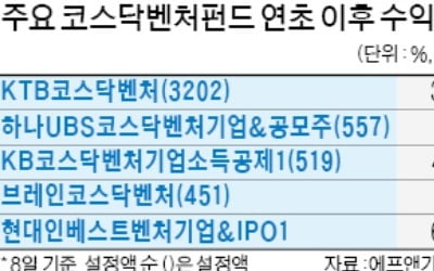 코스닥 강세인데…"내 벤처펀드는 왜 안 오르나"