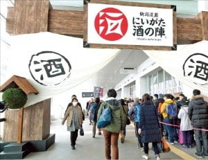 사케의 본고장 일본 니가타에서 매년 3월 열리는 ‘사케노진’ 축제. 