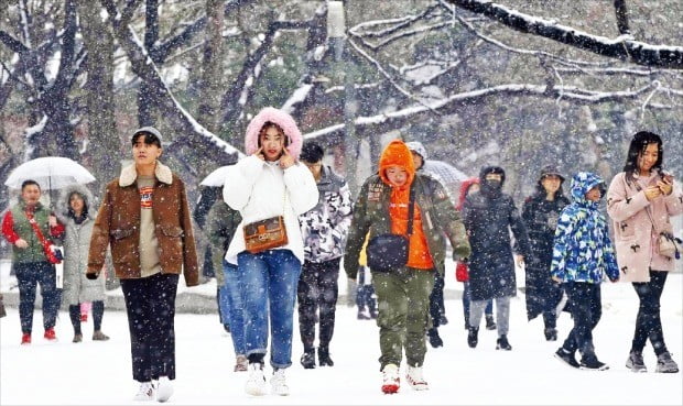 雨水…눈 내린 고궁 