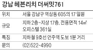 강남 헤븐리치 더써밋761, 지하철 9호선 언주역 도보 1분 초역세권