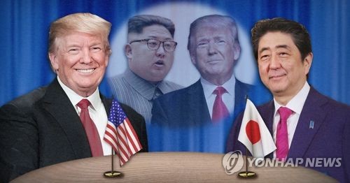 트럼프-아베, 북미정상회담 앞두고 통화…북핵 연대 확인