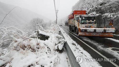 '우수'에 중부지방 많은 눈…곳곳에서 출근길 비상