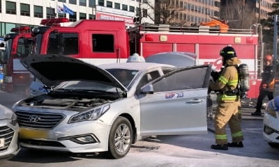 이번에도 카풀 반대?…국회 앞 '택시 화재' 분신 추정