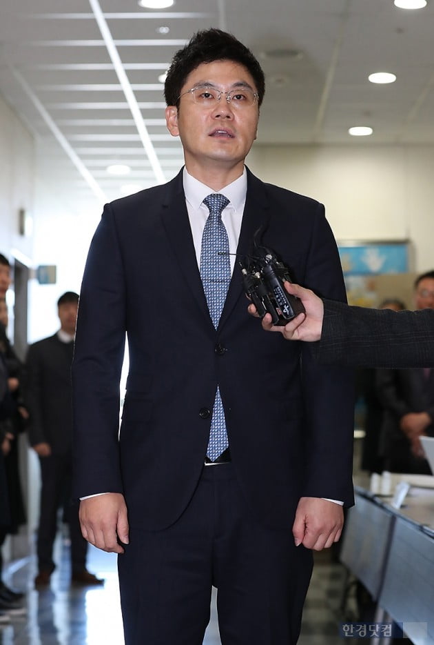 [포토] 주주총회 앞서 인사말 하는 양민석 YG엔터 대표
