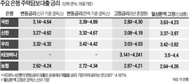 '월 상환액 10년 고정' 주택대출 18일 출시