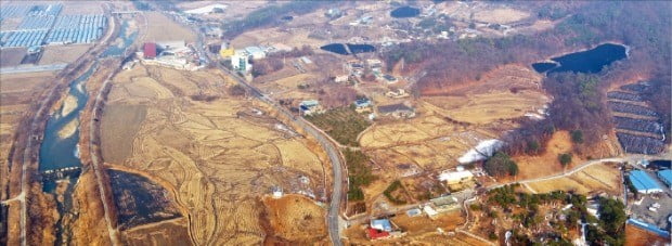 SK하이닉스 반도체클러스터 조성 예정지인 경기 용인시 원삼면 일대.  /용인시 제공
 