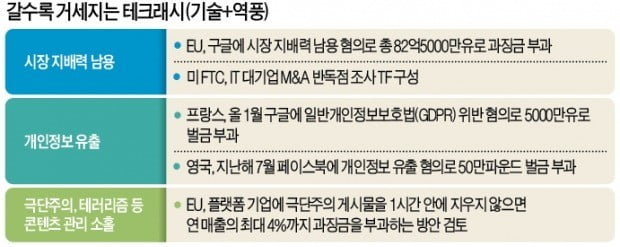 대규모 과징금에 기업분할 압박…外風에 시달리는 실리콘밸리