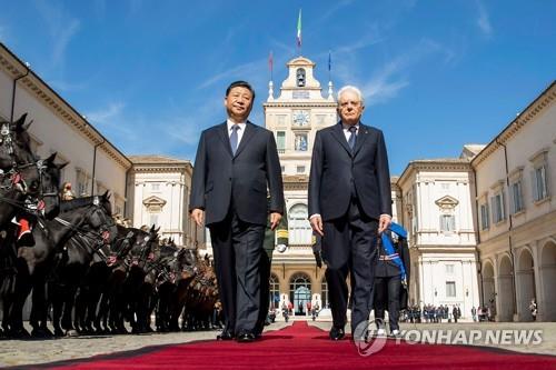 이탈리아, 국빈방문 시진핑에 '황제급' 예우 '눈길'