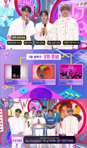 '인기가요' 엔플라잉 vs (여자)아이들 vs ITZY(있지), 3월 둘째주 1위 대결