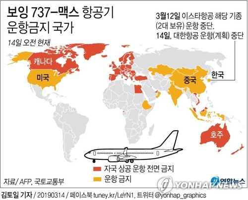 B737-맥스 일단 '스톱'…韓항공사들 "안전확보후 도입·운항"