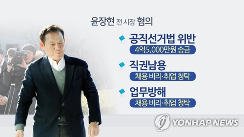 윤장현 전 광주시장 등 5명, 채용 청탁 혐의 추가 기소