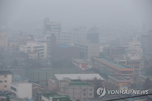 충북 중부 5개 시·군 초미세먼지 주의보→경보