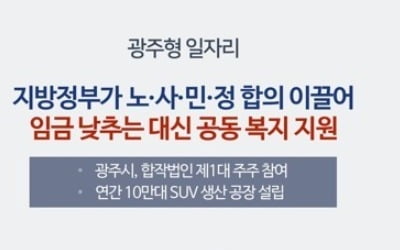 '광주형 일자리' 투자유치 돌입…올해 상반기 합작법인 설립