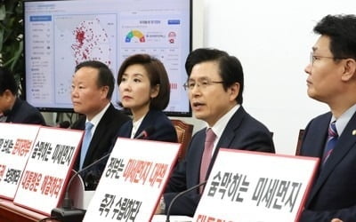 황교안 "문재인정부, 中에 굴종적…미세먼지 다투겠나"