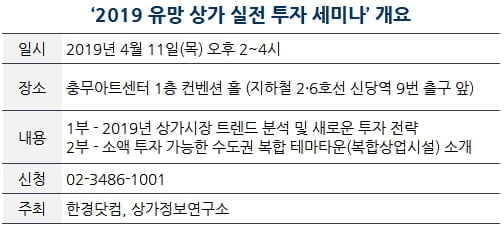 [한경부동산] 2019 상가 투자 무료 세미나, 오늘 개최