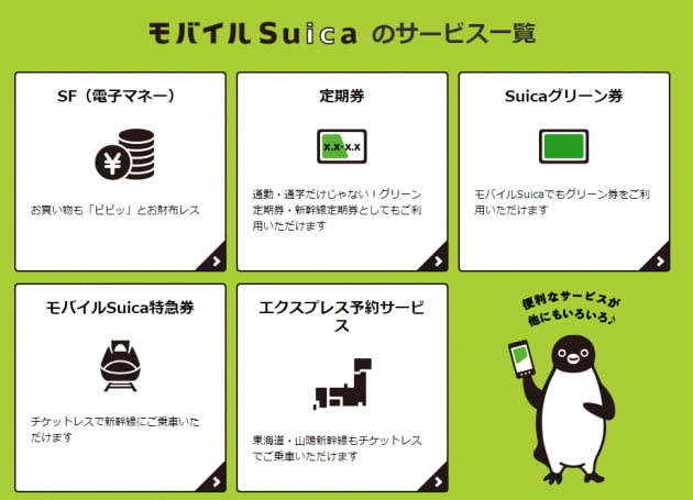 동일본여객철도회사(동일본JR)의 교통카드 '스이카(Suica)'(사진=스이카 홈페이지 화면 갈무리)