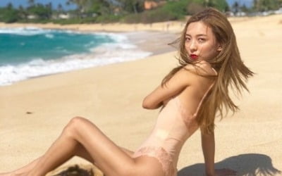 루나, 이제 다이어트 그만…너무 마른 수영복 몸매