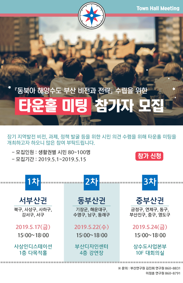 동북아 해양수도 부산비전 시민의견 수렴 시민참여단 모집