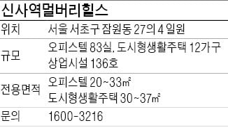 신사역 멀버리힐스, 신사역 도보 1분…1인가구 맞춤형 공간 구성